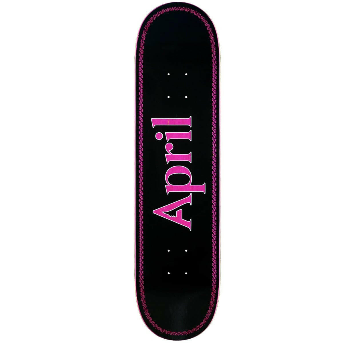 April - Pink Black OG Logo Helix 8.5 Skateboard Deck.