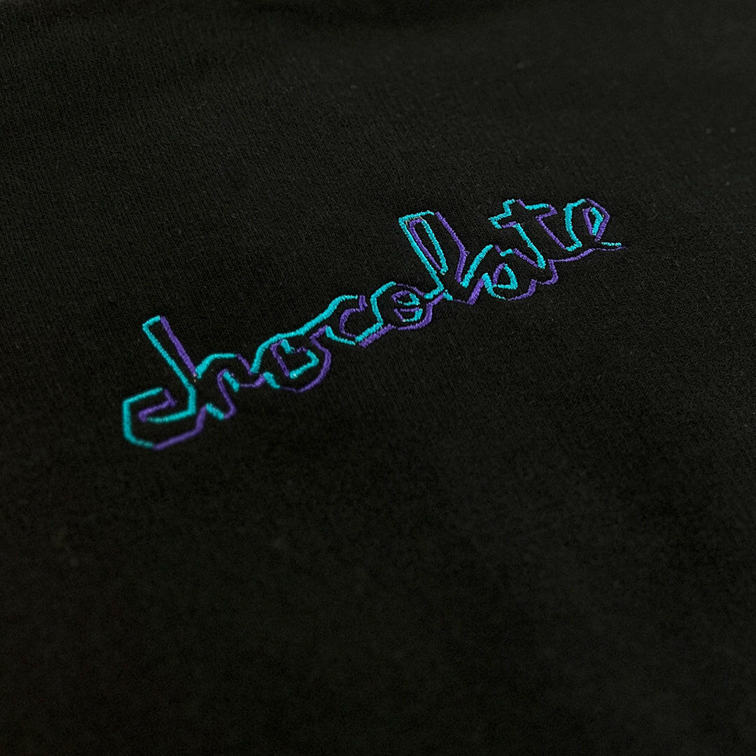 Chocolate - Ribbon Chunk Hoodie Black.