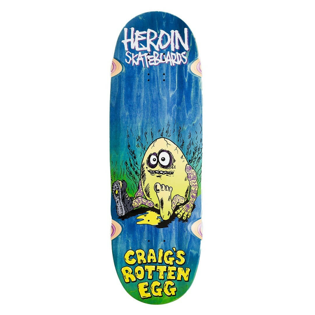 Heroin - Craig Questions Craig’s Rotten Egg 10.0 Skateboard Deck.