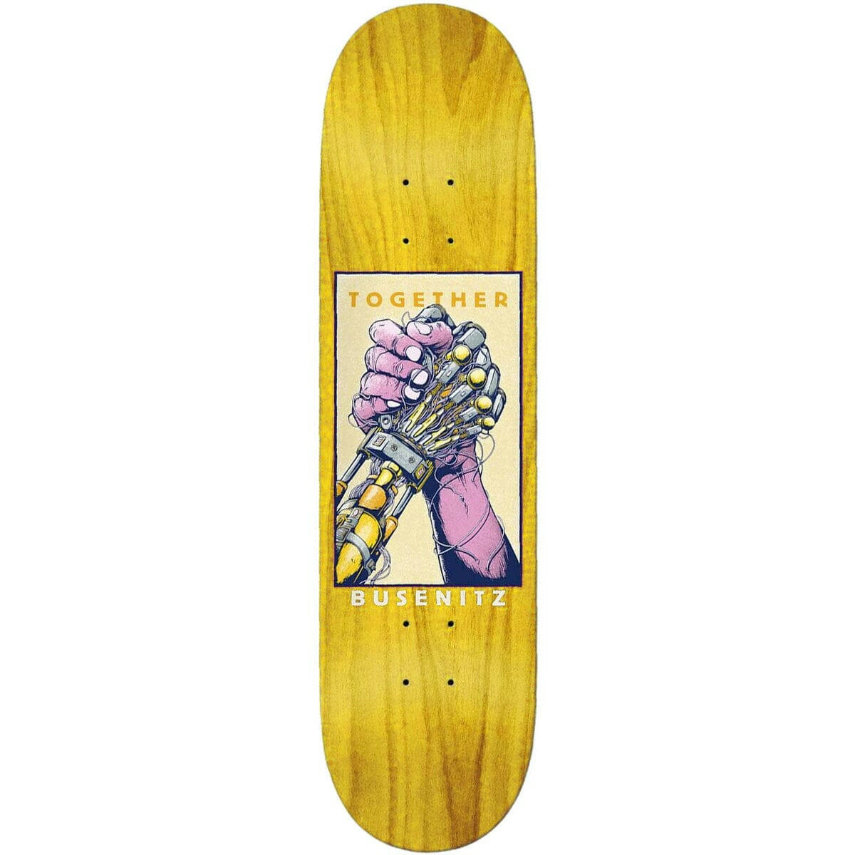 Real - Dennis Busenitz Together Yellow 8.25 Skateboard Deck.