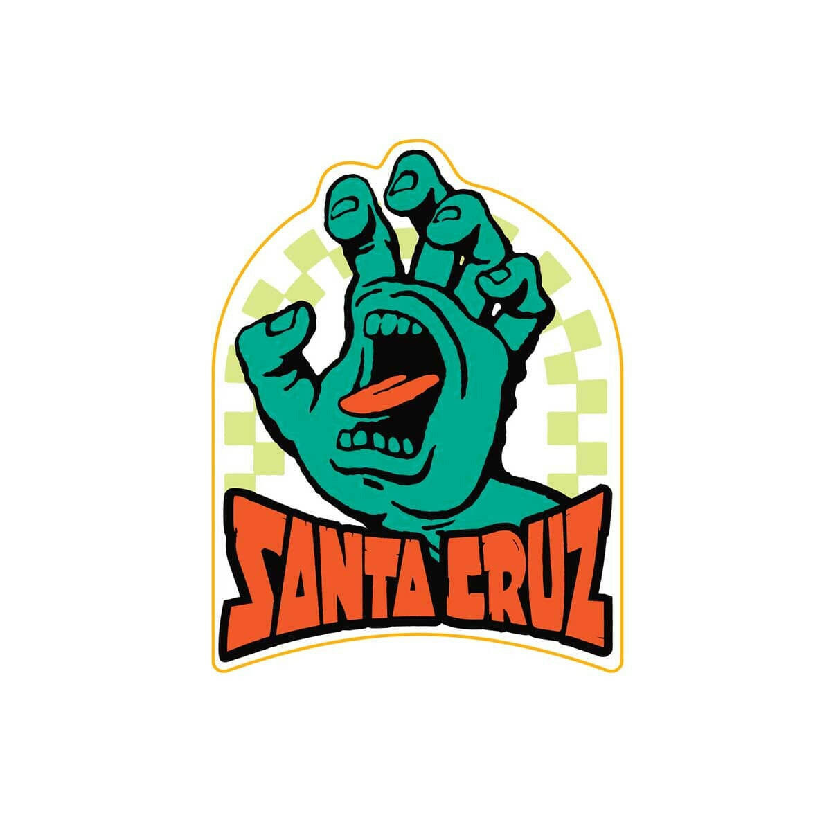 Santa Cruz - SC Arch Check Hand 3" Sticker.