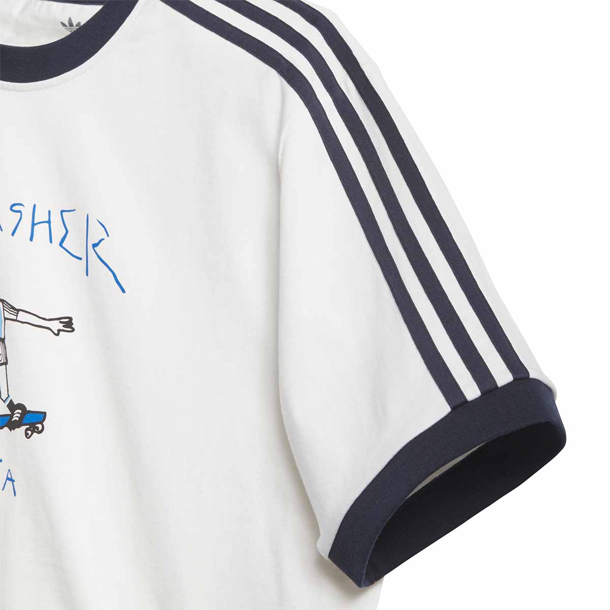Adidas Thrasher X Argentina Gonz Ringer Tee White Sleeve Detail