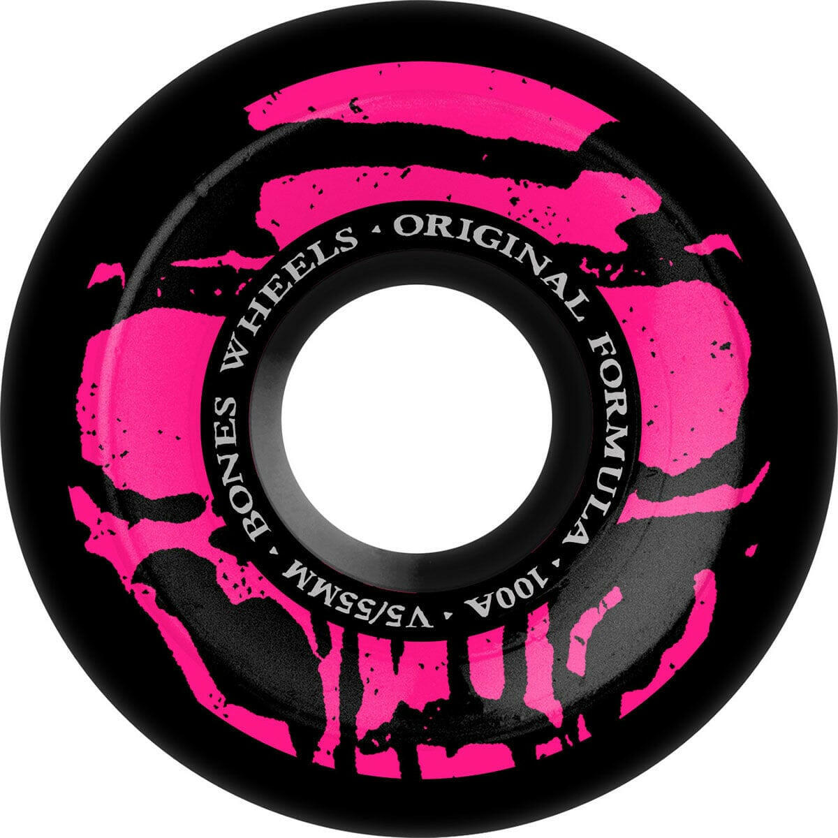 Bones - Mummy Skulls Black 55MM 100A V5 Side-Cut Skateboard Wheels.