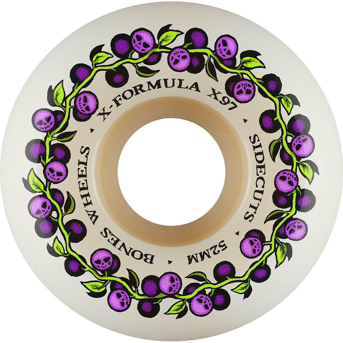 Bones XF Skull Berries 52MM 97A V5 Sidecut Skateboard Wheels