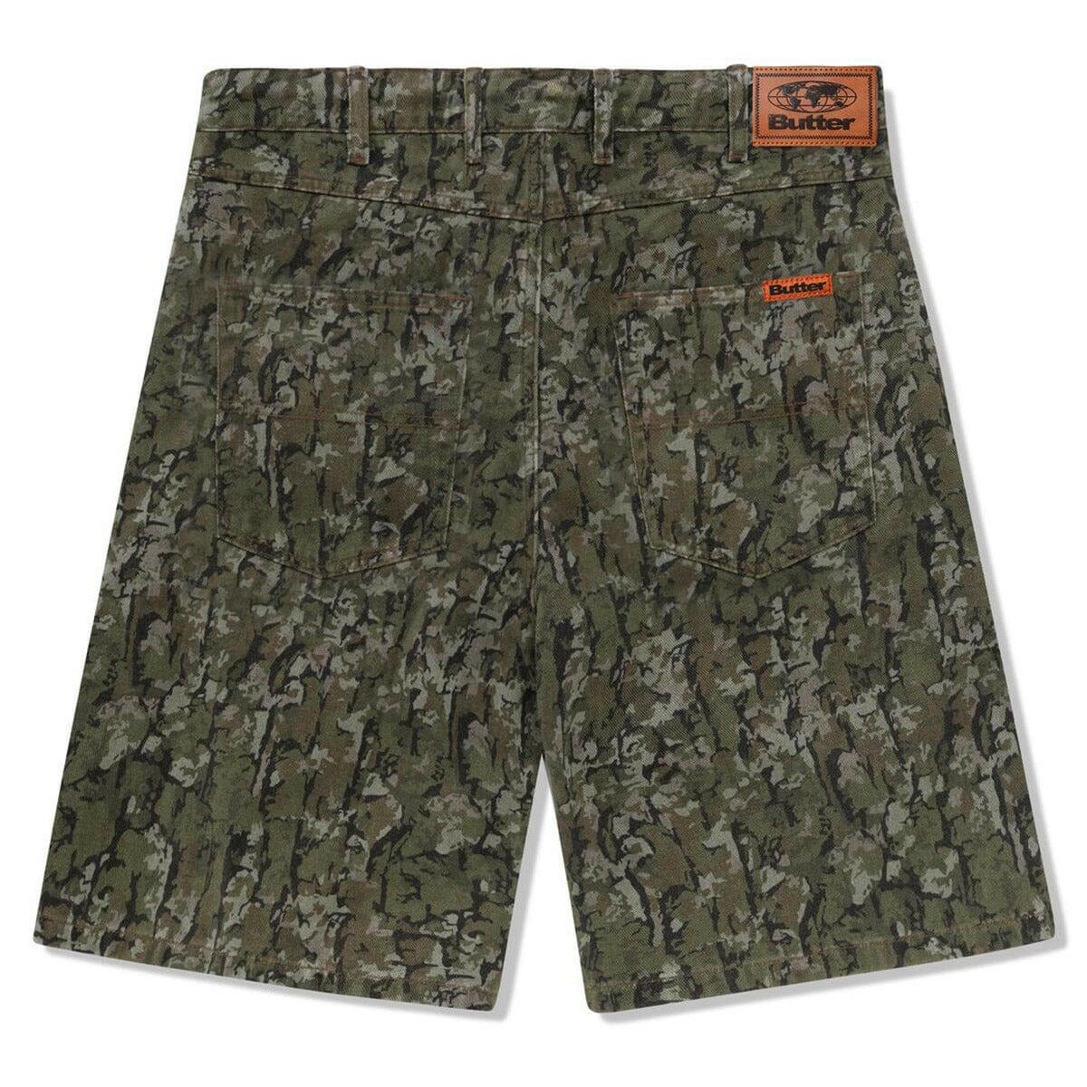 Butter Goods - Bark Camo Denim Shorts Army.