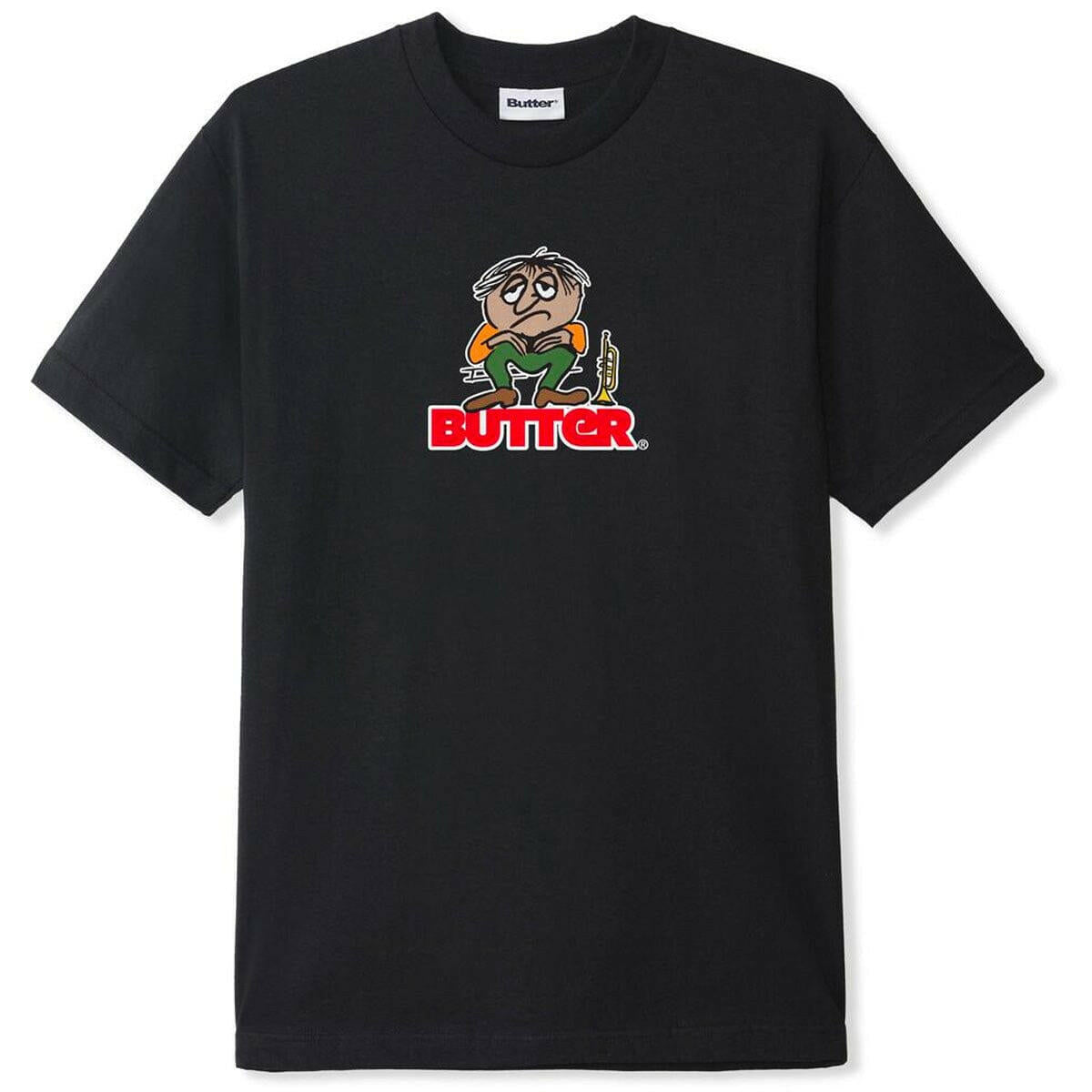 Butter Goods - Blues Logo Tee Black.