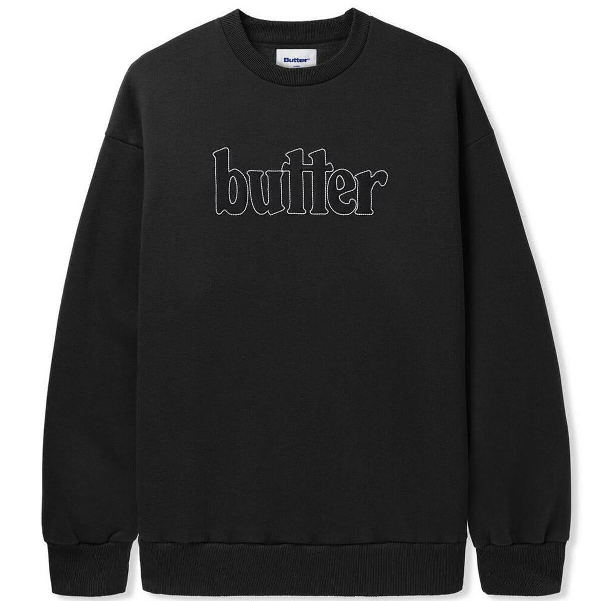 Butter Goods - Fleece Applique Crew Black.