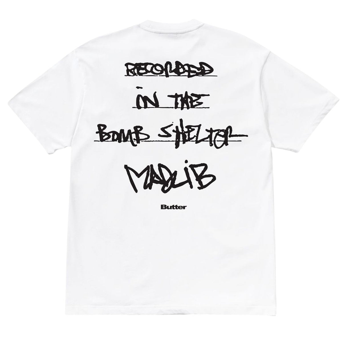 Butter Goods Madlib Bomb Shelter Tee White Back