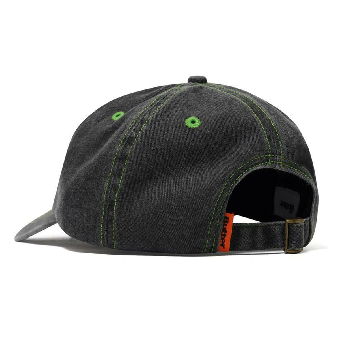 Butter Goods - Rounded Logo 6 Panel Cap Washed Black.
