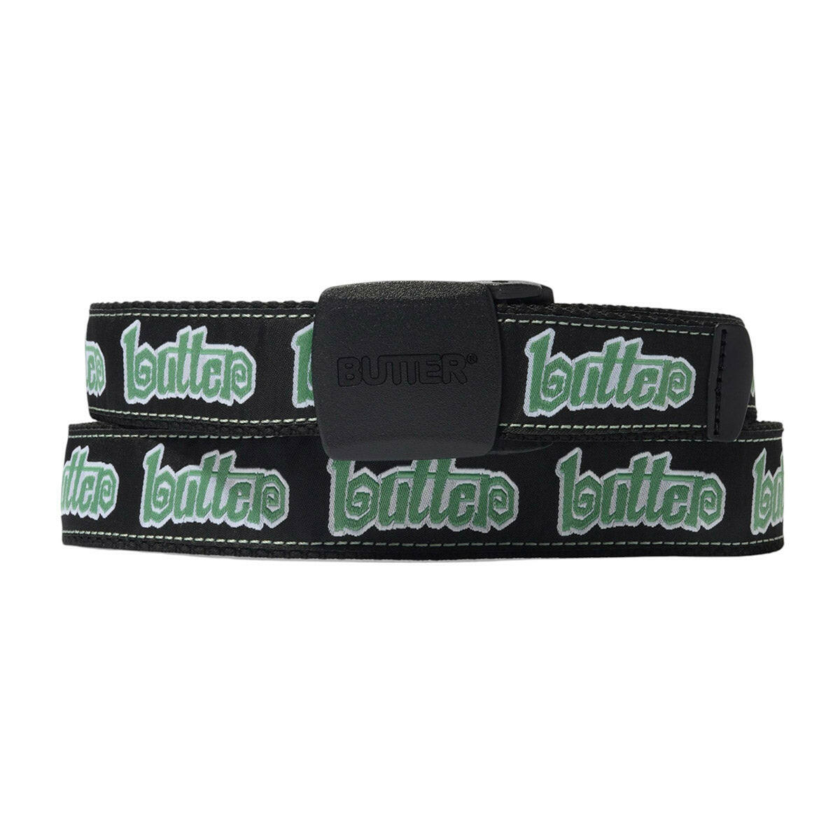 Butter Goods - Swirl Woven Belt Black.
