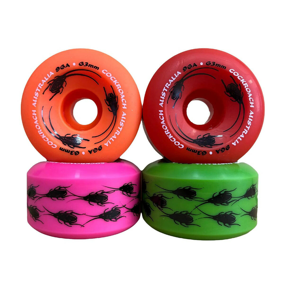 Cockroach - Originals Party Mix 63MM 96A Skateboard Wheels.