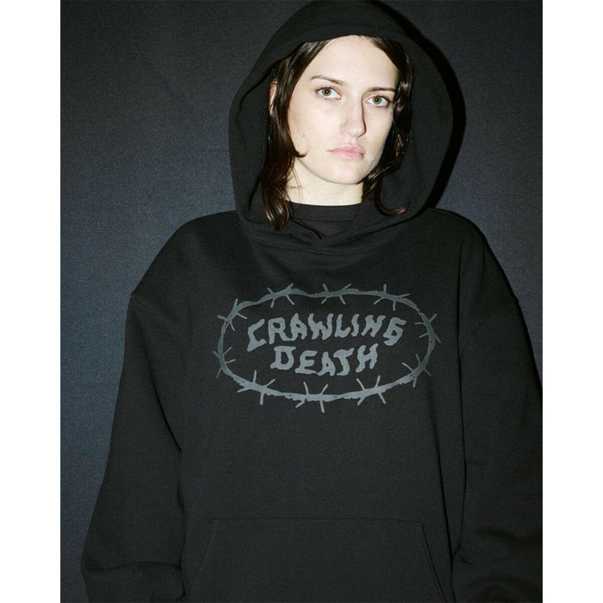 Crawling Death - Barbed Logo Hoodie Black.