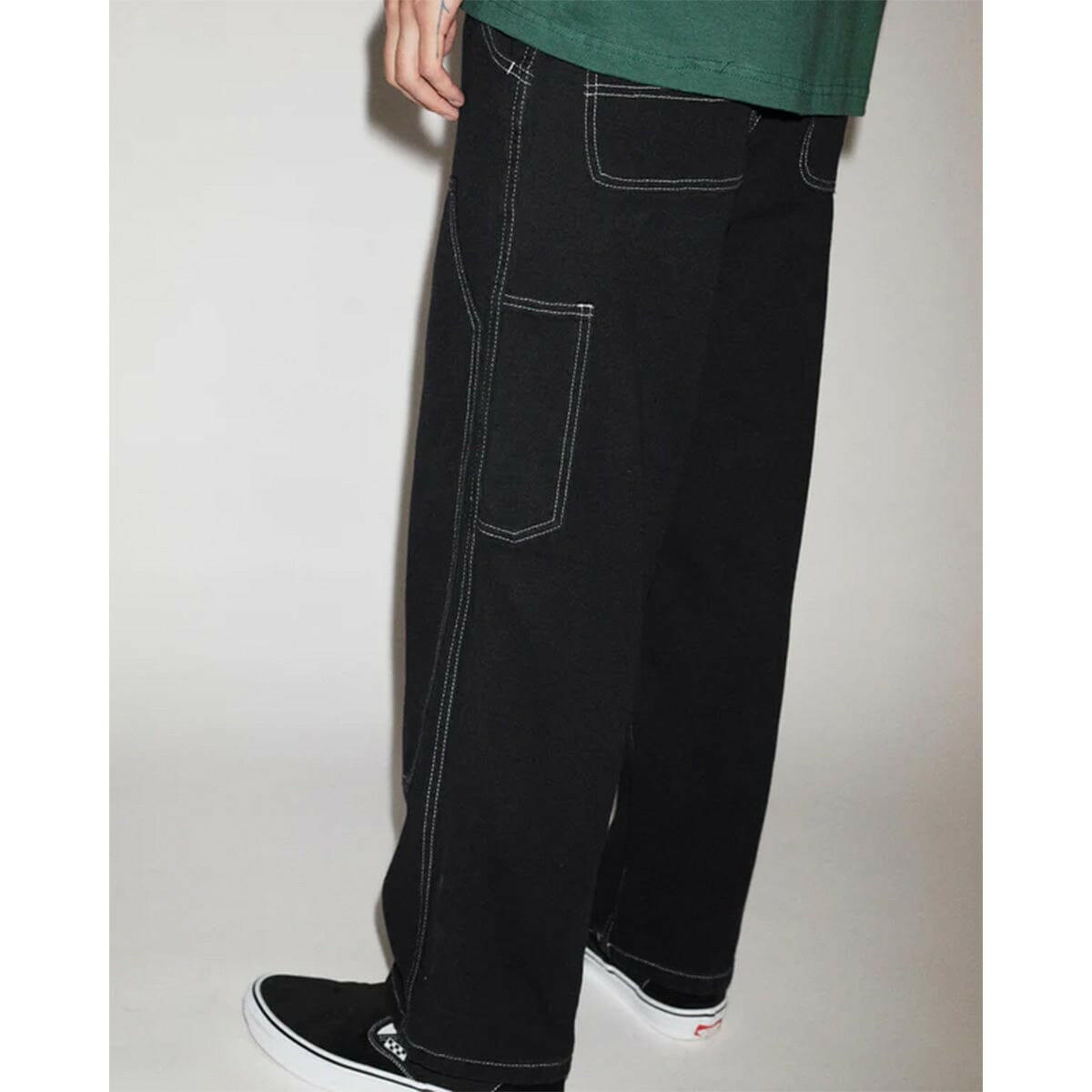 Crawling Death - Contrast Stitch Coffin Pants Black.
