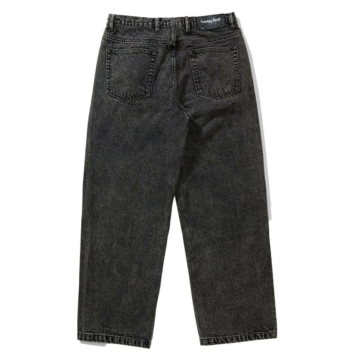 Crawling Death - Web Denim Jeans Acid Black.