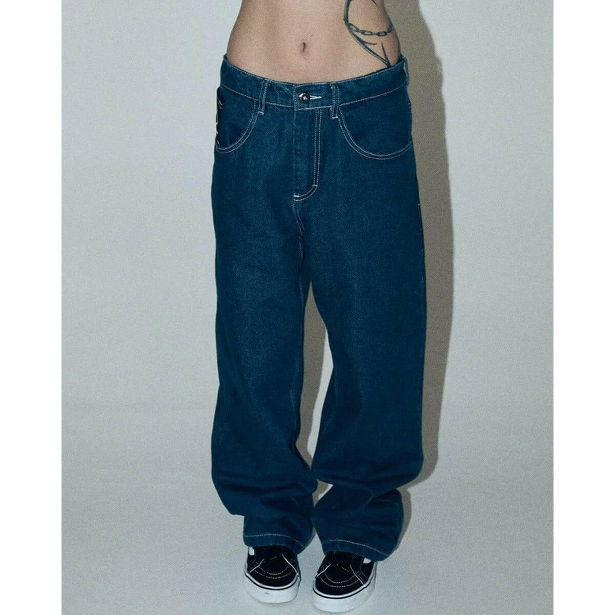 Crawling Death - Web Denim Jeans Blue.