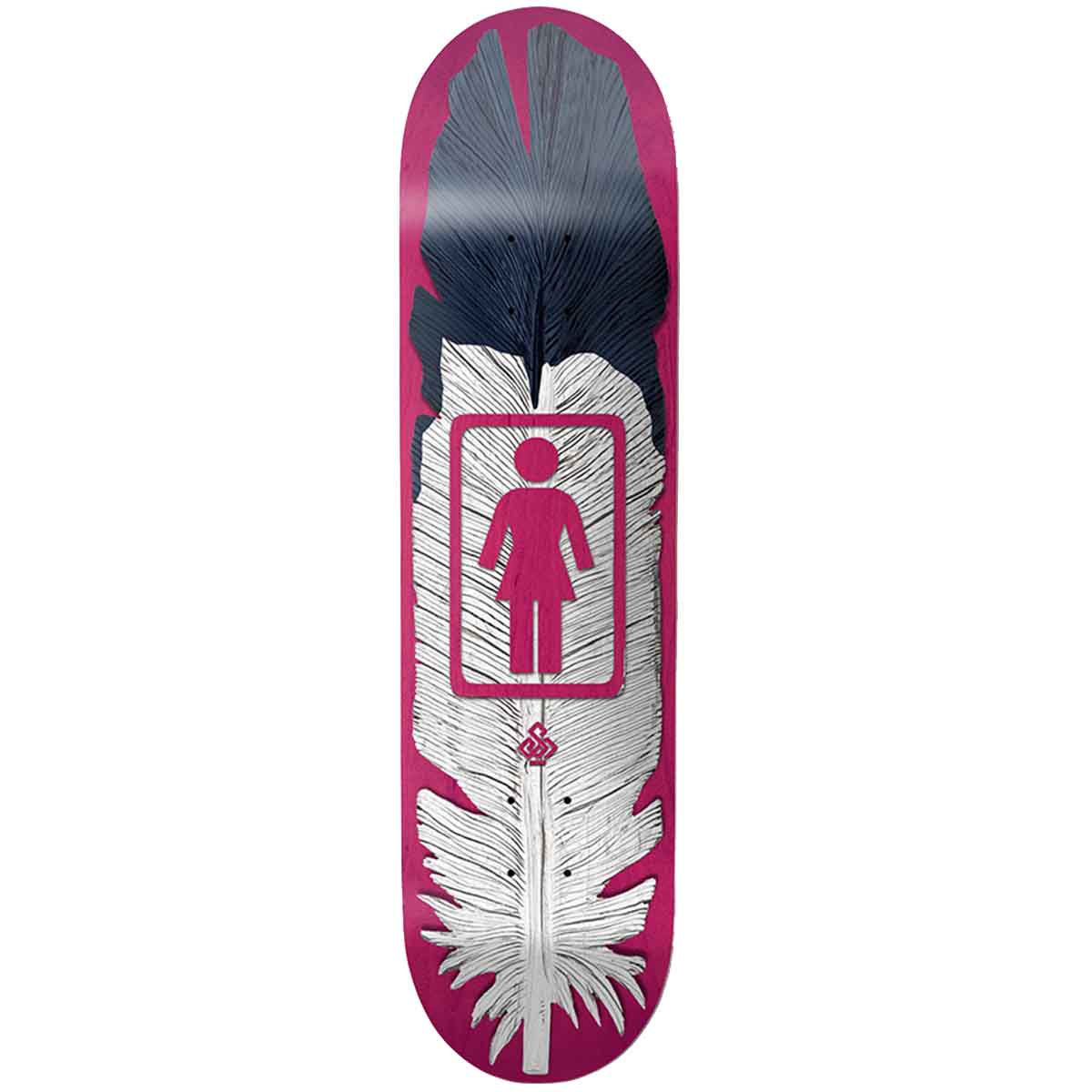 Girl Cory Kennedy Saiz Feathers Pink 8.5 Skateboard Deck