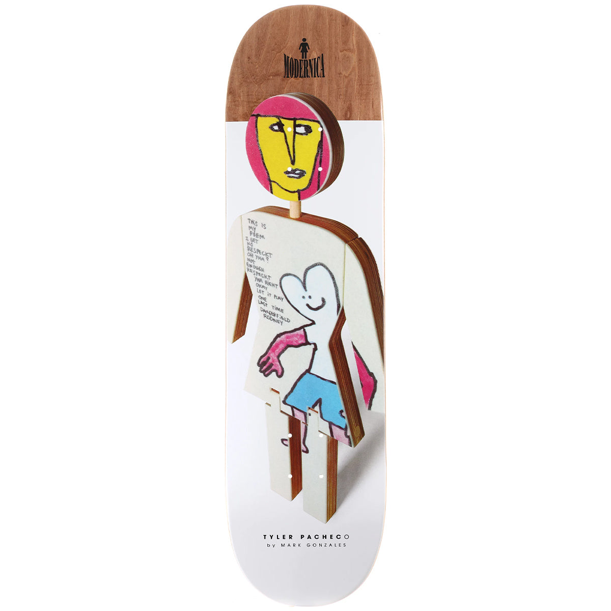 Girl - Tyler Pacheco Modernica Twin 8.5 Skateboard Deck