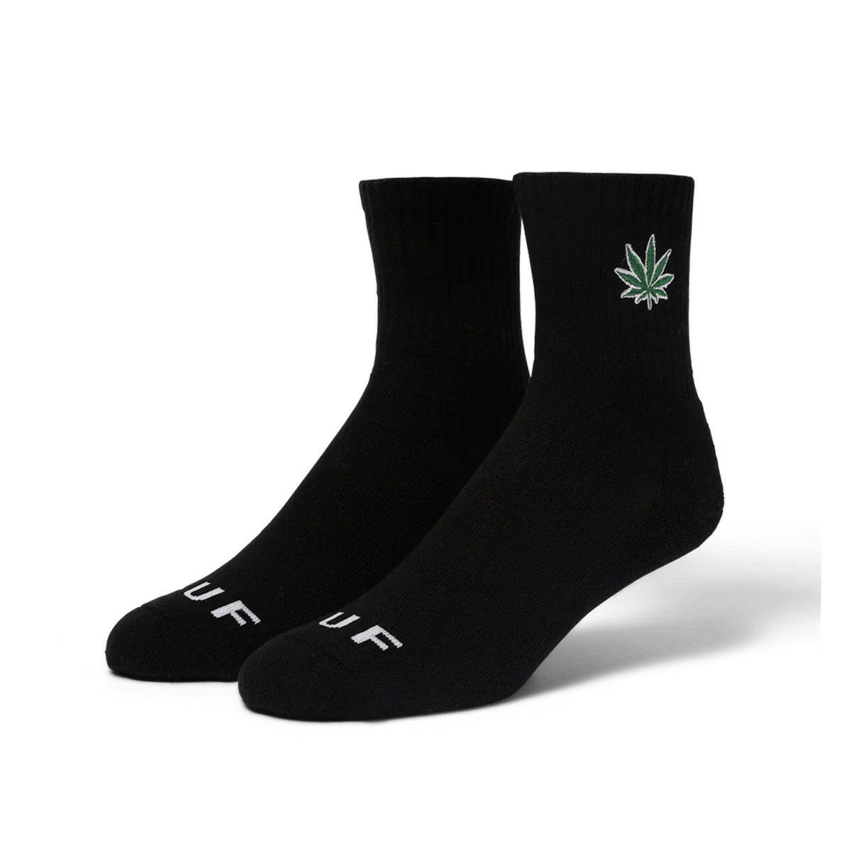Huf - Plantlife Emb 1/4 Socks Black.