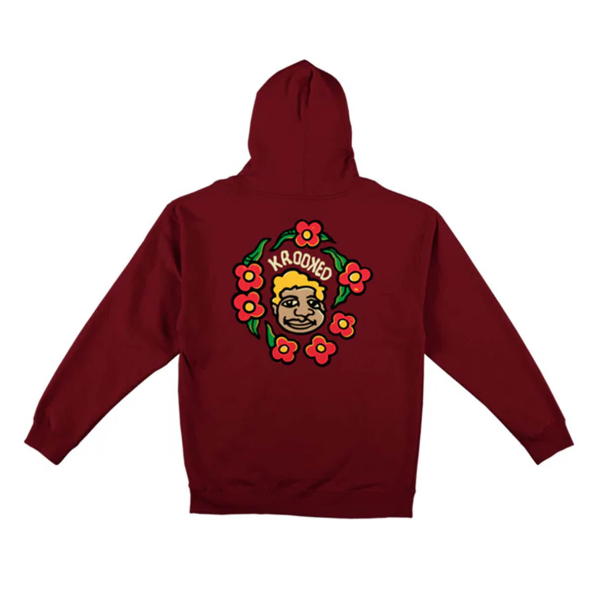 Krooked Krooked MG Hoodie Maroon Back