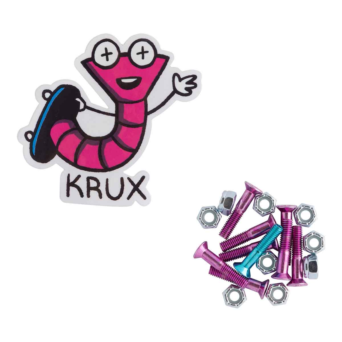 Krux Krome Pink/Blue 1 Phillips Bolts