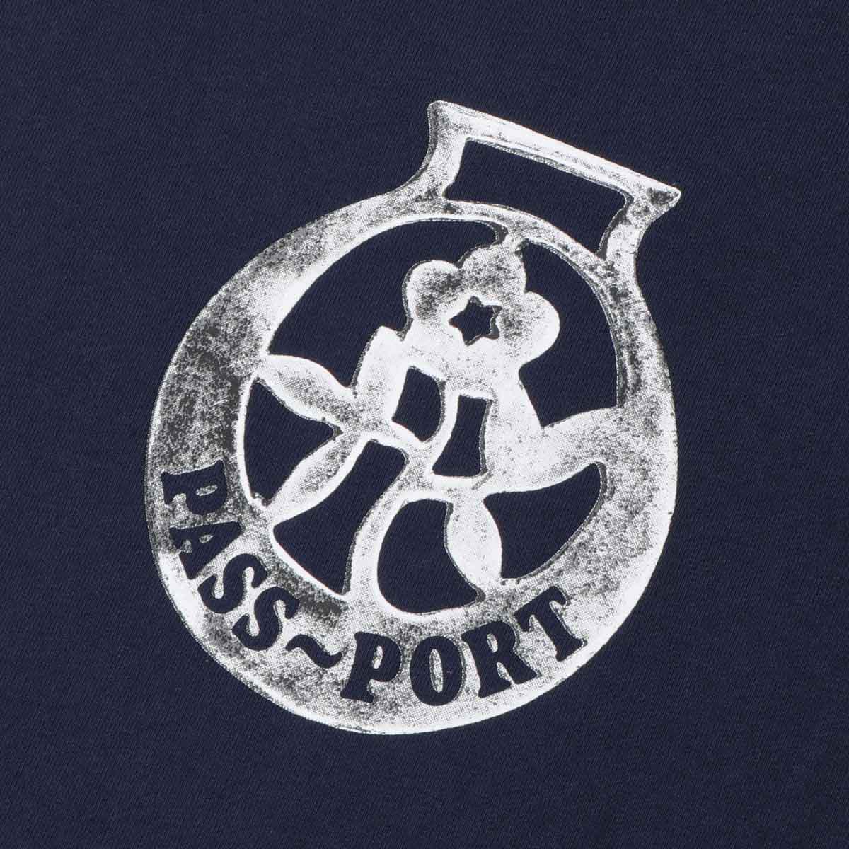 Pass~Port Brass Tee Navy Detail