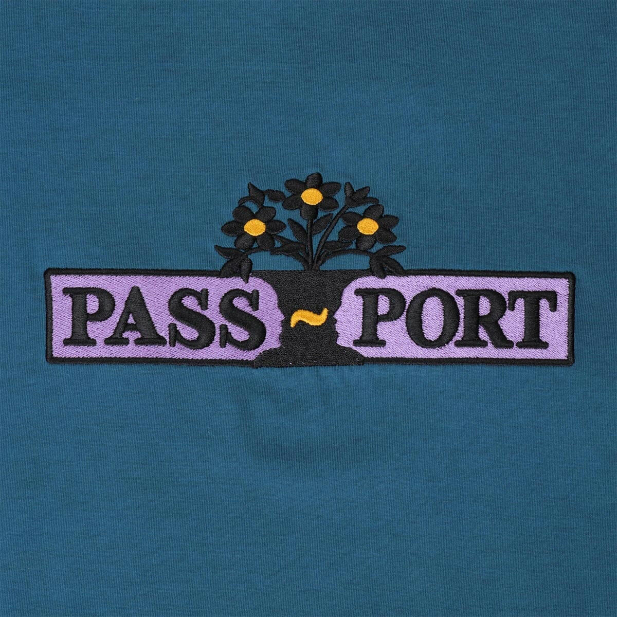 Pass~Port - House Plant Organic Cotton Tee Teal.