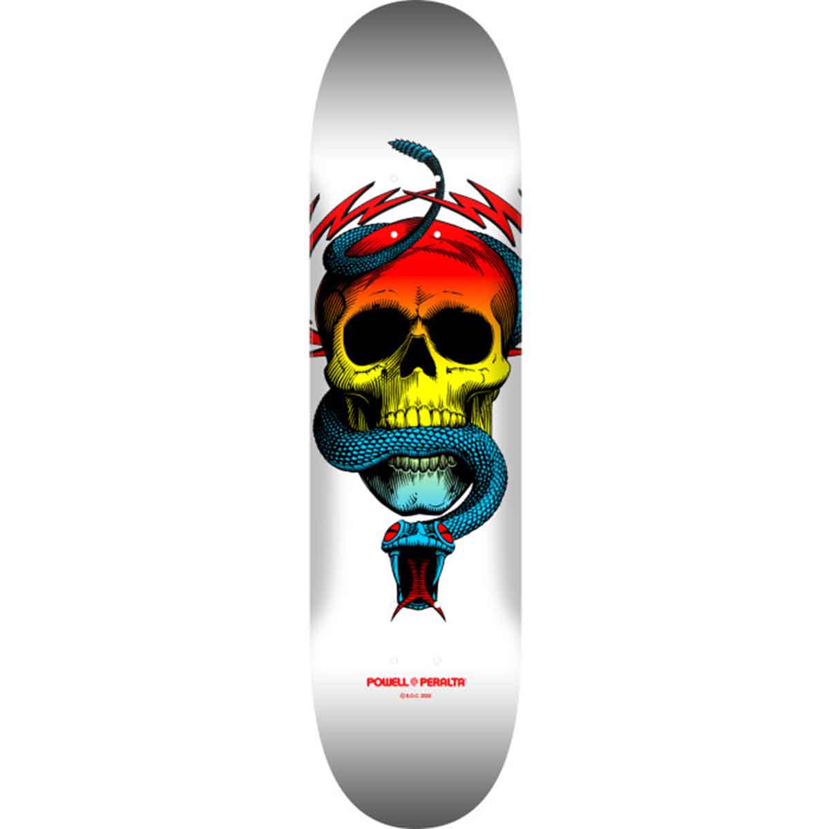 Powell Peralta Mike McGill Skull & Snake Yellow Fade/White 8.5 Skateboard Deck