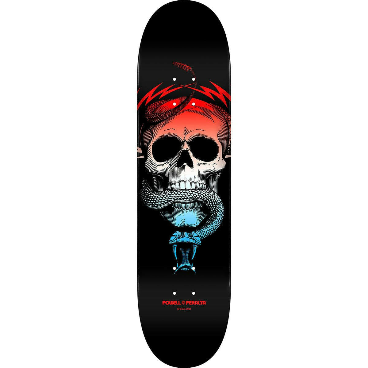 Powell Peralta - Mike McGill Skull & Snake Blue Fade 8.0 Skateboard Deck.
