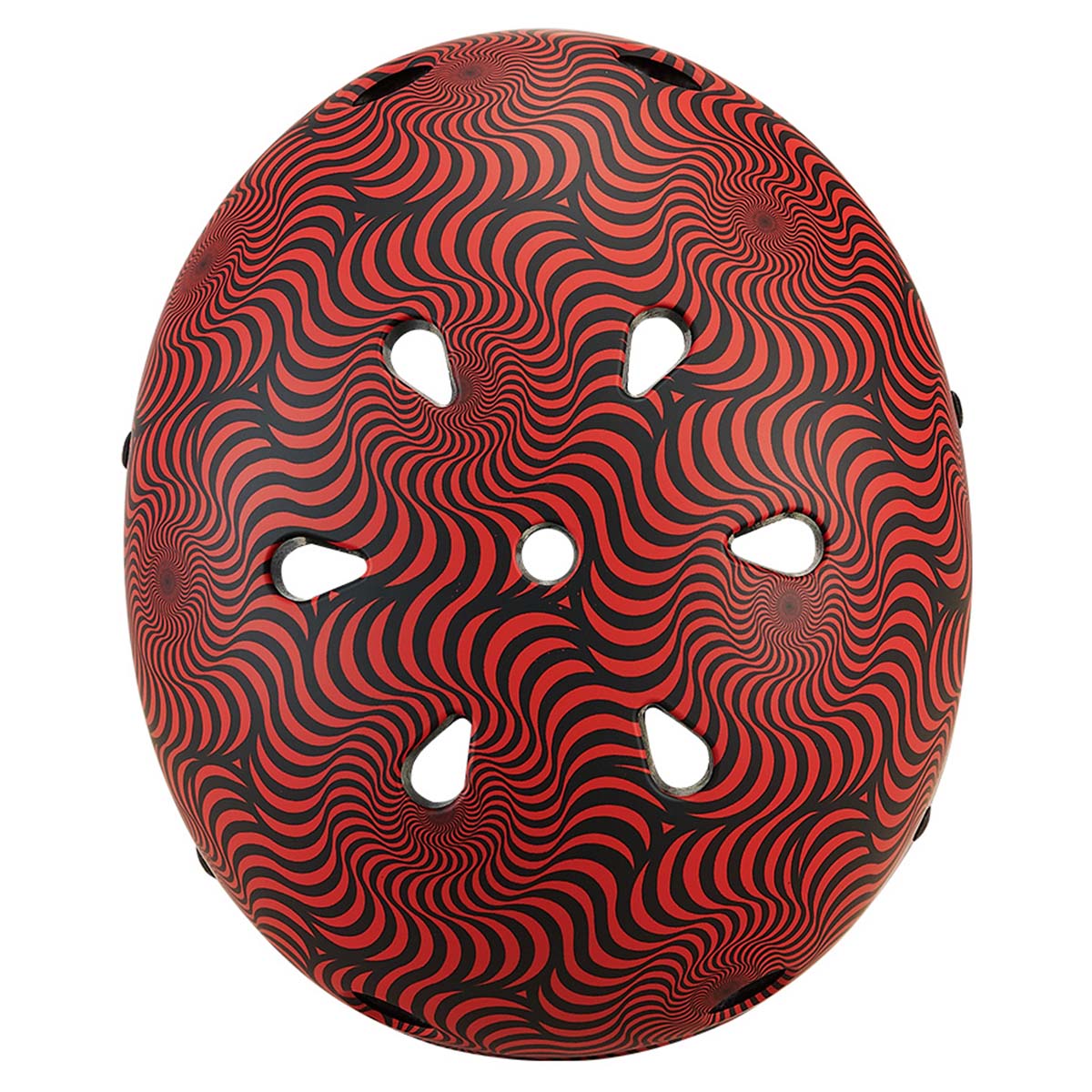 Pro Tec Low Pro Certified Helmet Spitfire Red Swirl Top