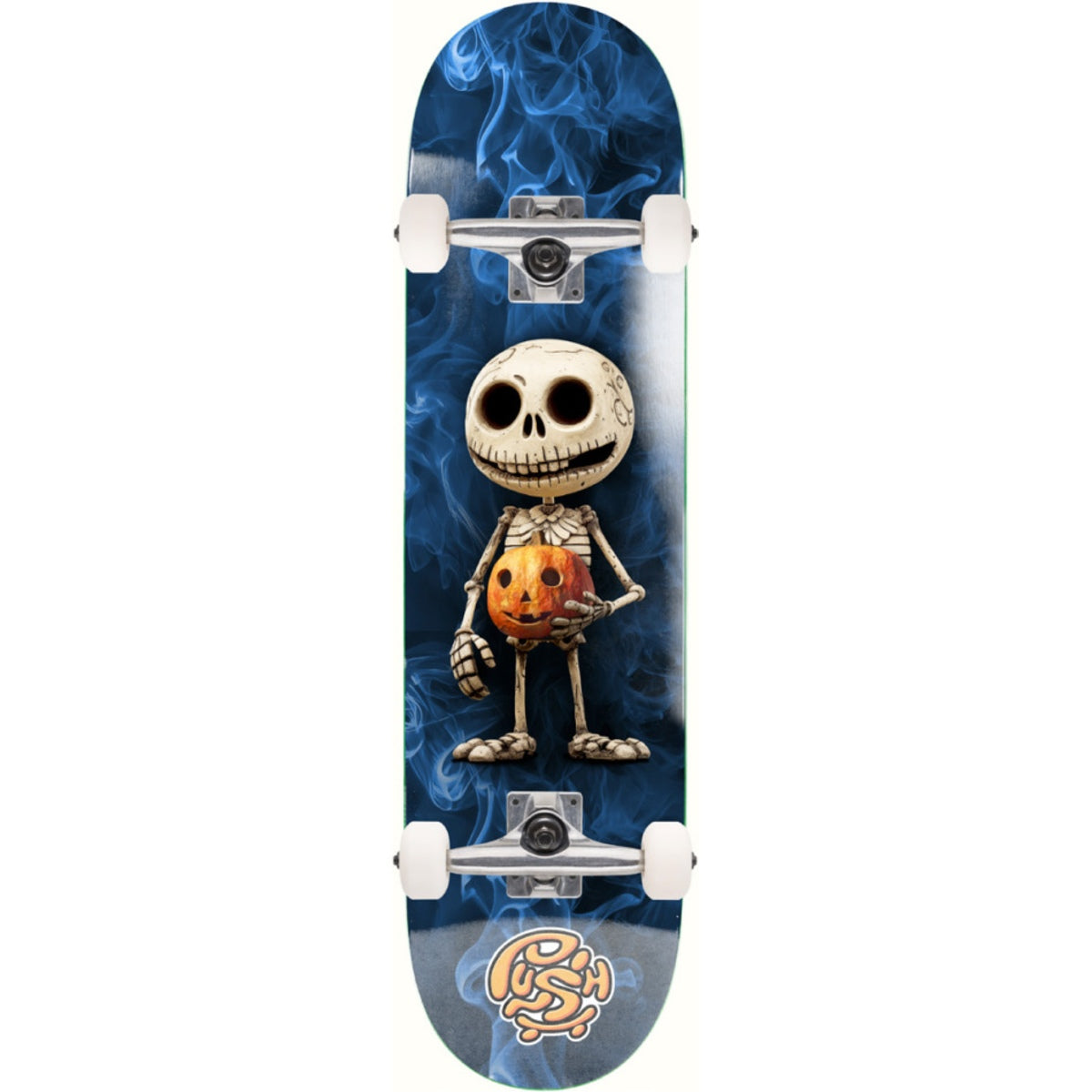 Push Mr Smokey 8.0 Complete Skateboard Blue - front/graphic view