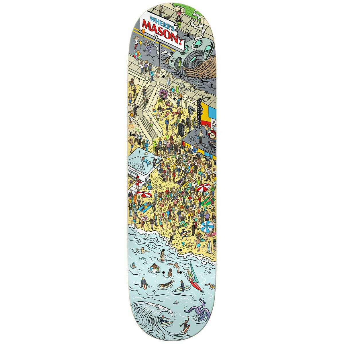 Real - Mason Silva Where's Mason 8.5 Skateboard Deck.