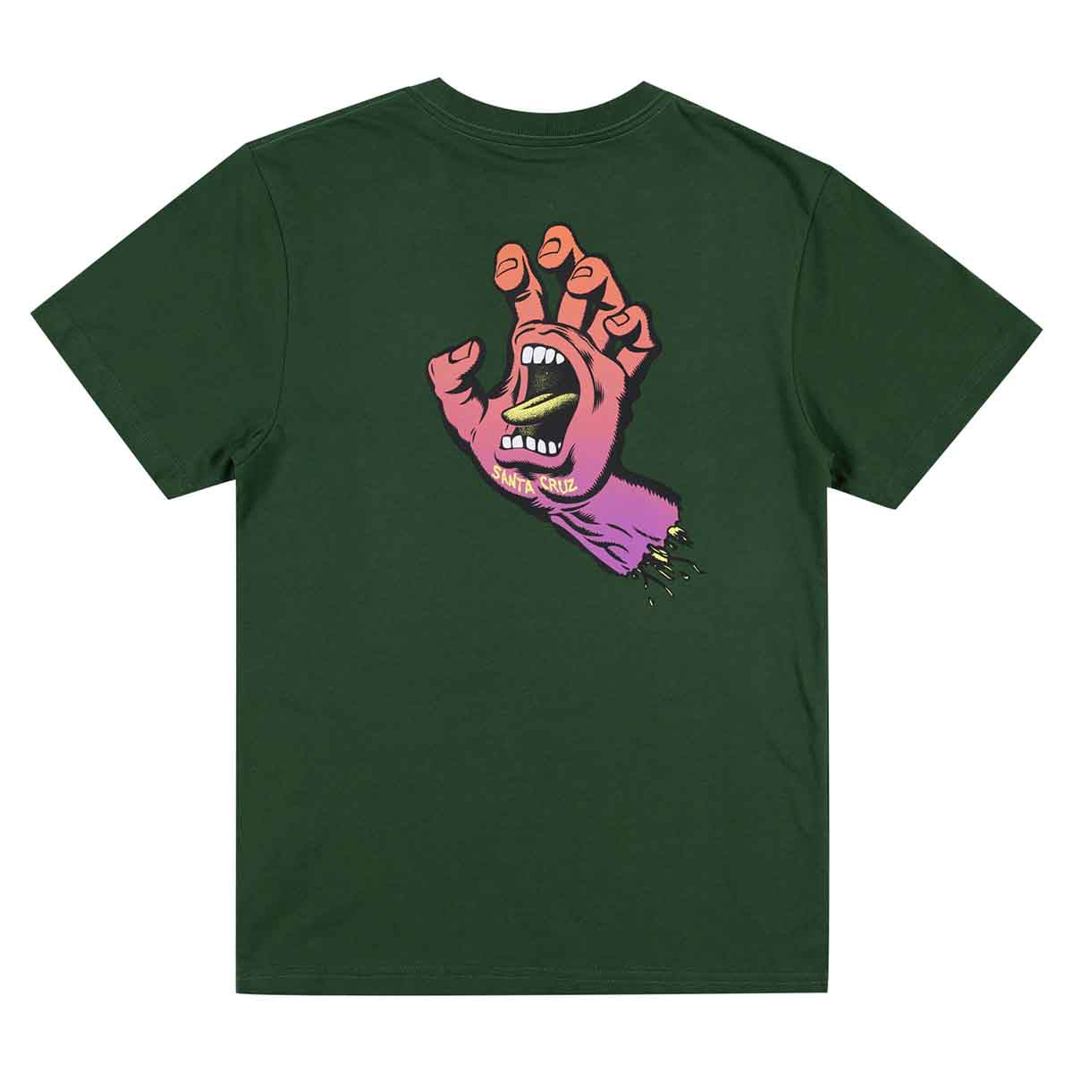 Santa Cruz Opus Screaming Hand Youth Tee Dark Green Back