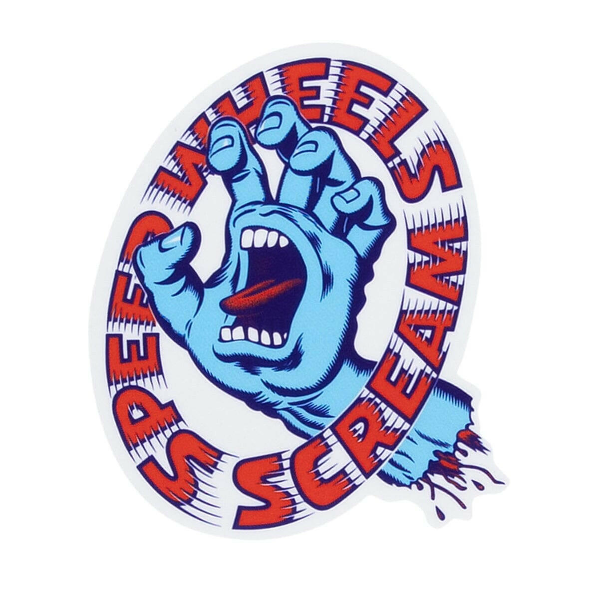 Santa Cruz - Speed Wheels Screaming Hand 4" Sticker.