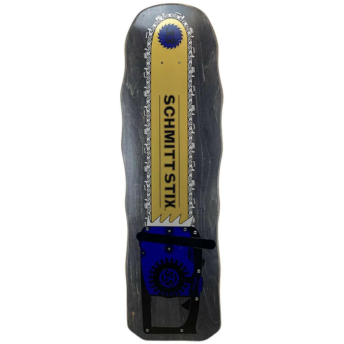 Schmitt Stix - Chainsaw Black 10.0 Reissue Skateboard Deck.