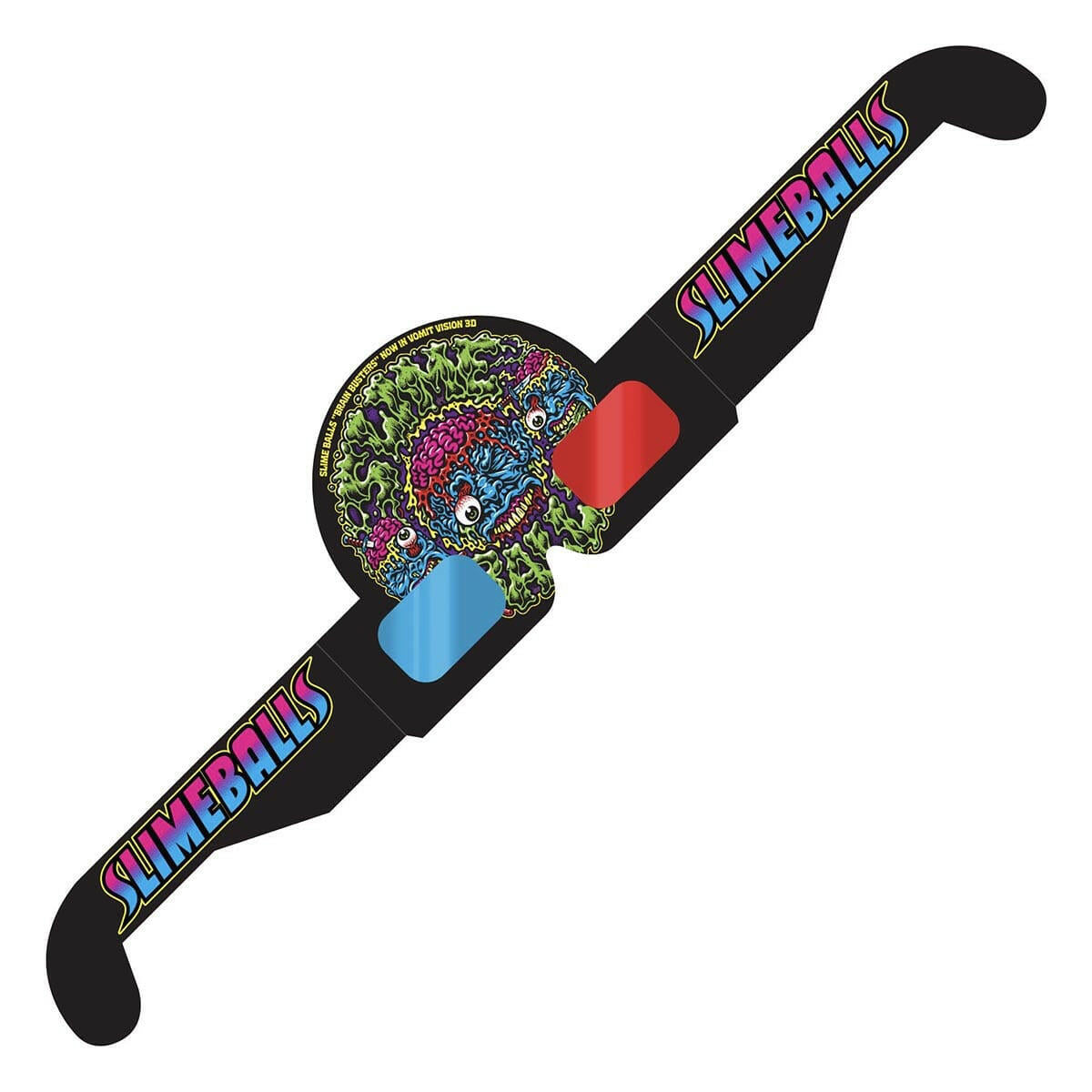 Slime Balls - Brain Busters 3D OG Slime Black 54.5MM 78A Skateboard Wheels.