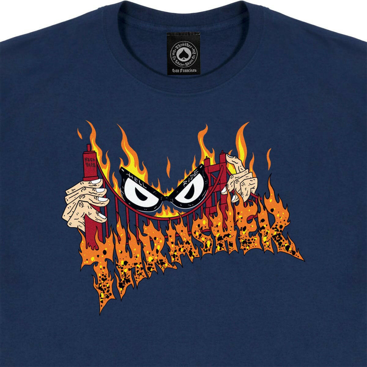 Thrasher - Sucka Free Tee Navy.