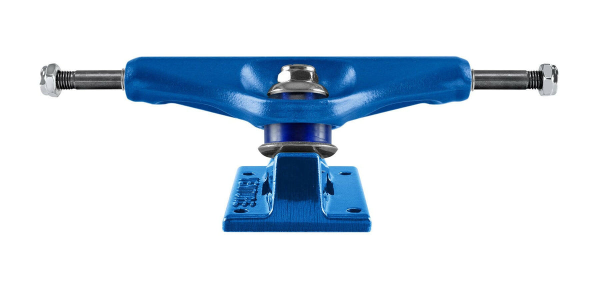 Venture - Anodized Blue Team Low 5.25 Skateboard Trucks.
