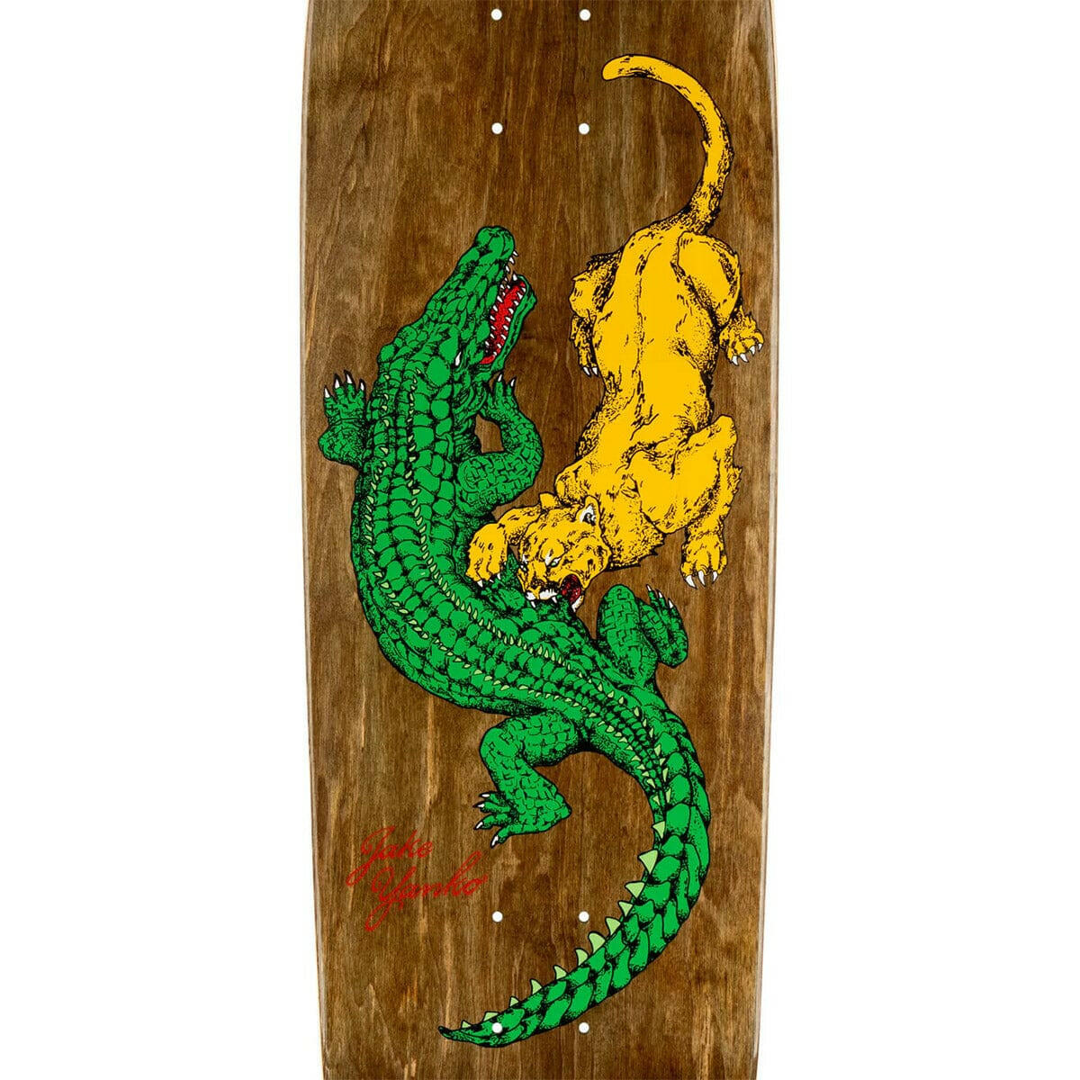 Welcome - Jake Yanko Swamp Fight on Panther Brown 9.0 Skateboard Deck.