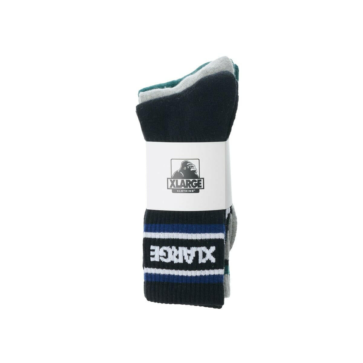 Xlarge - 91 Stripe Socks 3 Pack Multi.