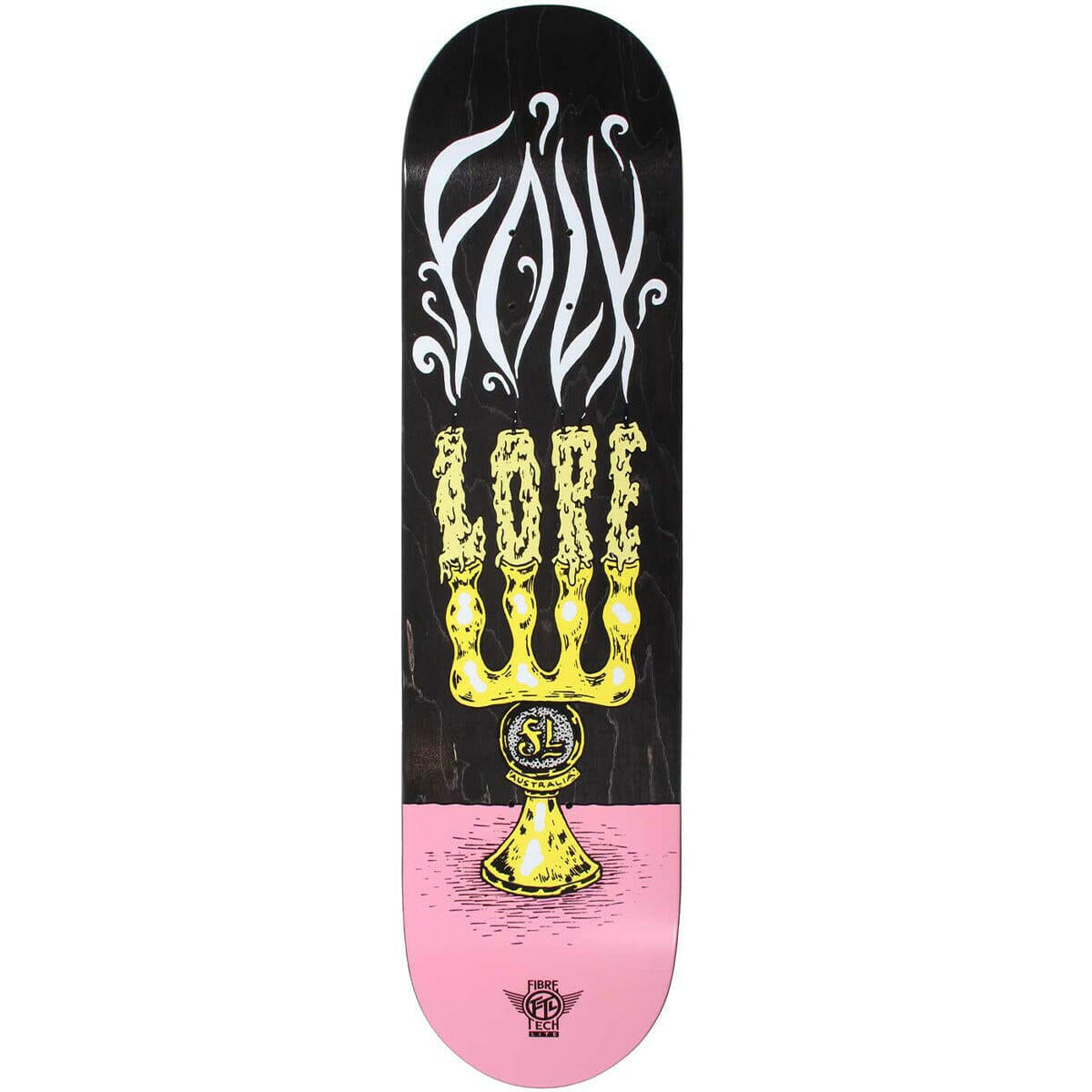 Folklore - Candle Fibretech Lite Pink 8.5 Skateboard Deck.