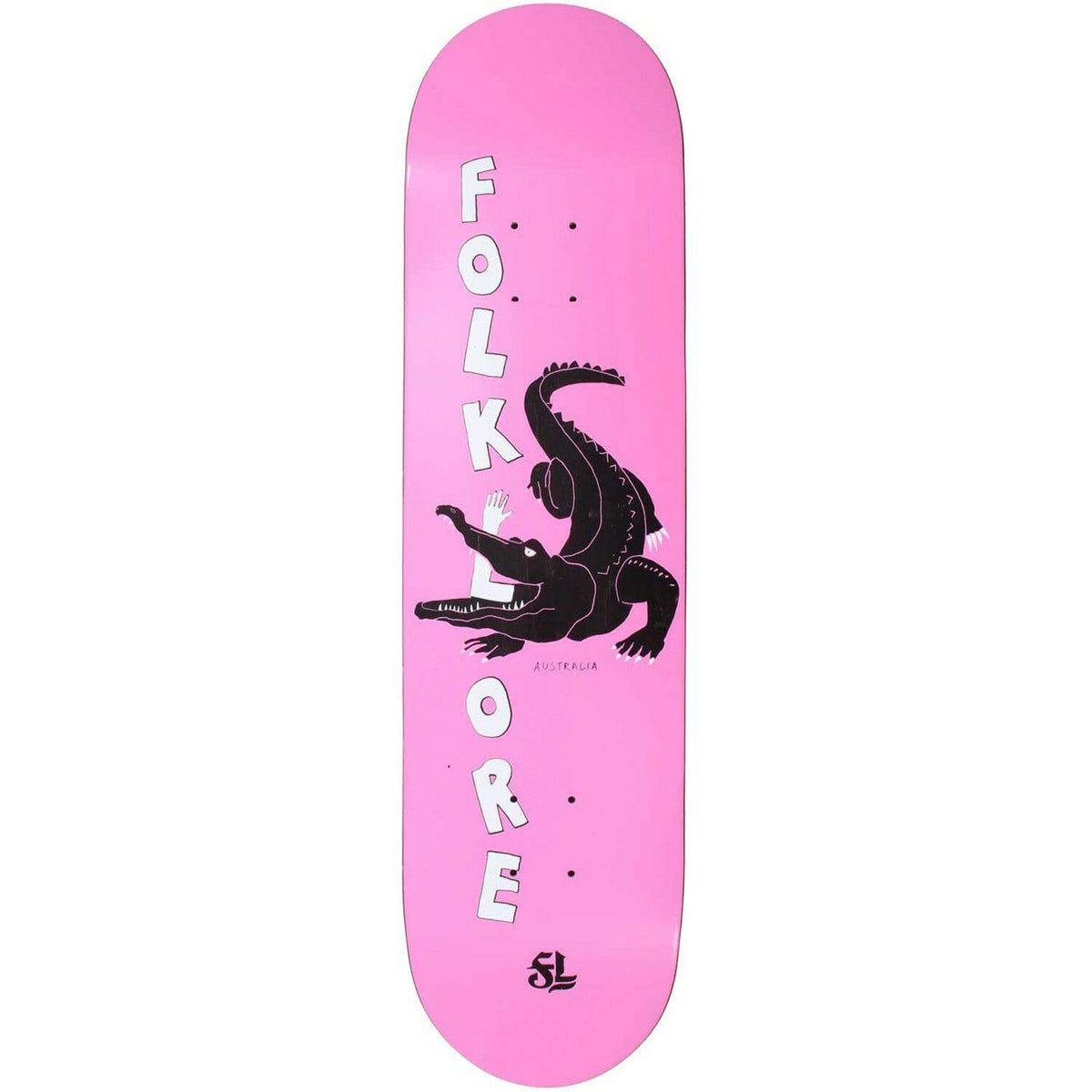 Folklore - Croc Pink 7.75 Skateboard Deck.