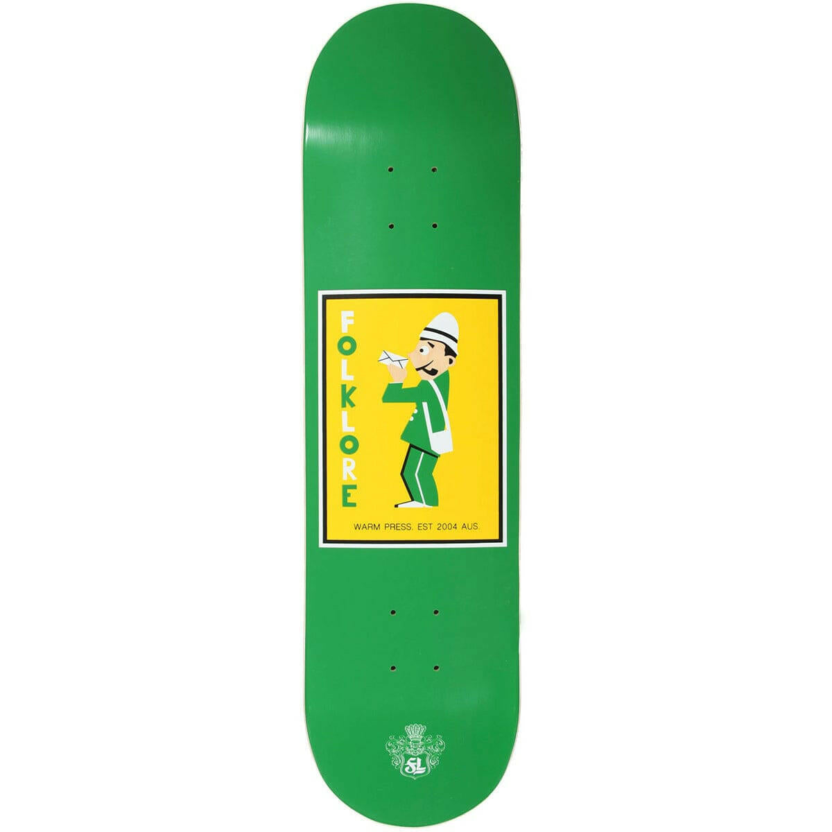 Folklore - Mail Man Green 7.75 Skateboard Deck.