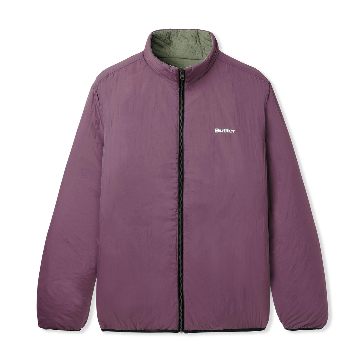 Butter Goods - Quilted Reversible Jacket Army/Berry.