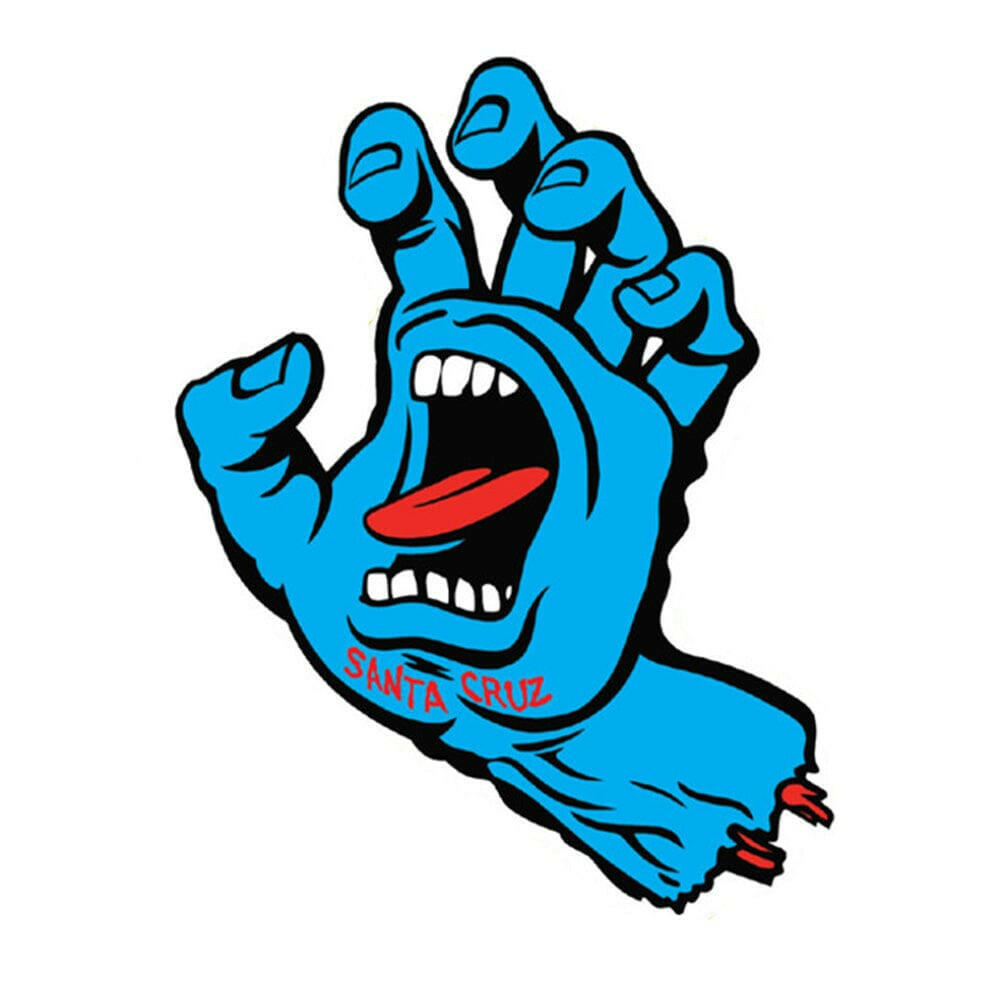 Santa Cruz - Screaming Hand 4" Sticker.