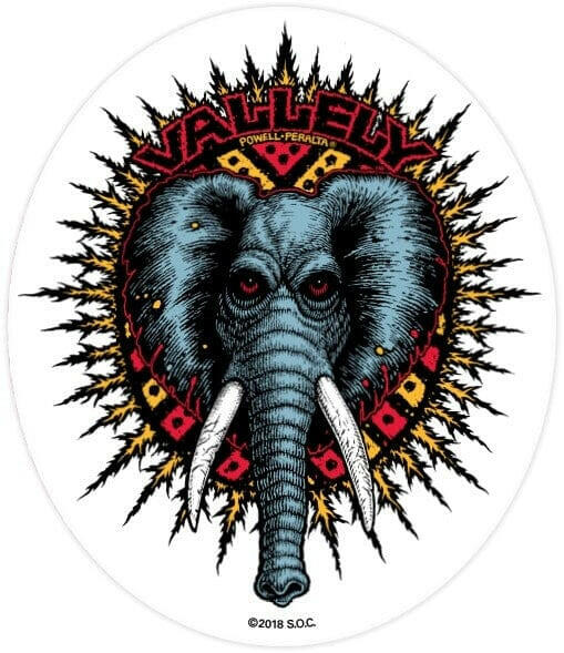 Powell Peralta - Mike Vallely Elephant 4.5" Sticker.