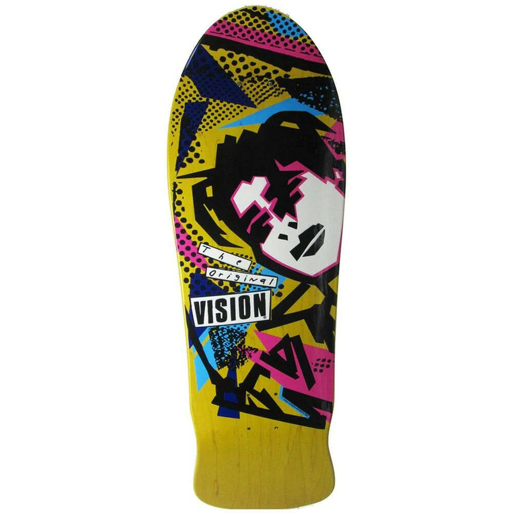 Vision - Original MG Yellow 10.0 Reissue Skateboard Deck.