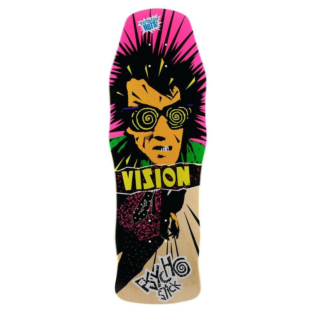 Vision - Psycho Stick Natural 10.0 Reissue Skateboard Deck.