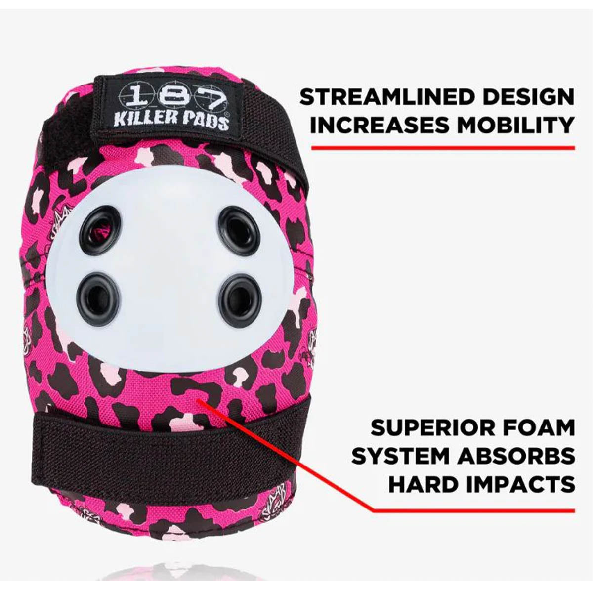 187 Killer Pads Junior Six Pack Pad Set Staab Pink Elbow
