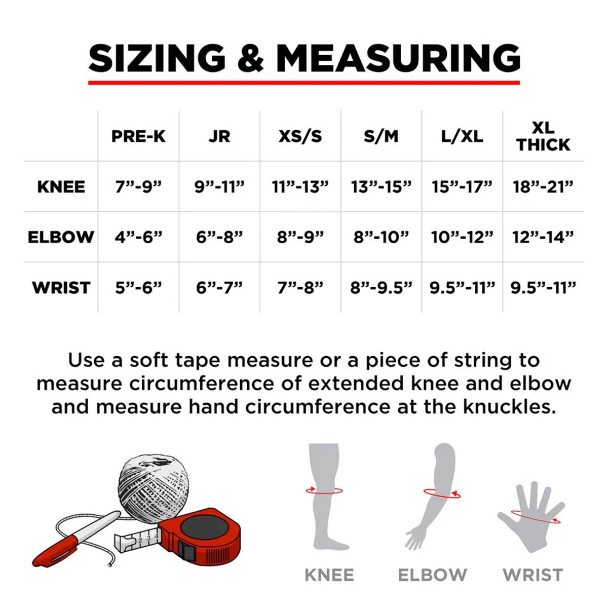 187 Pre-K Six Pack Pad Set Sizing
