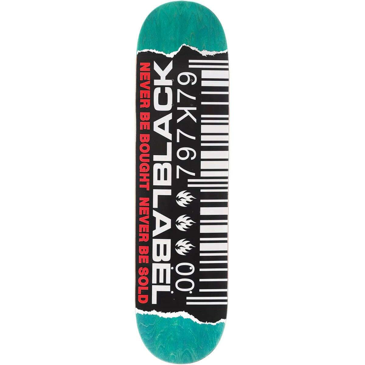 Black Label - Barcode Ripped 8.5 Skateboard Deck.